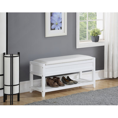 Banc avec rangement pour chaussures blanc