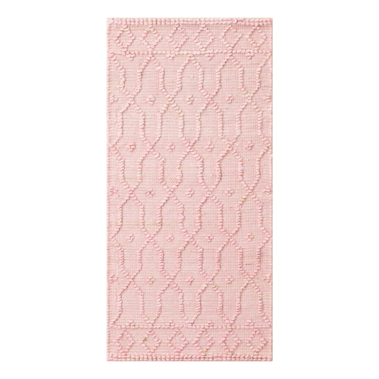 Michailas Handmade Hand Loomed Jute/Sisal Pink Rug