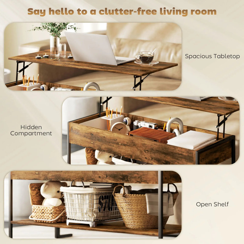 Lift Top Coffee Table with Storage