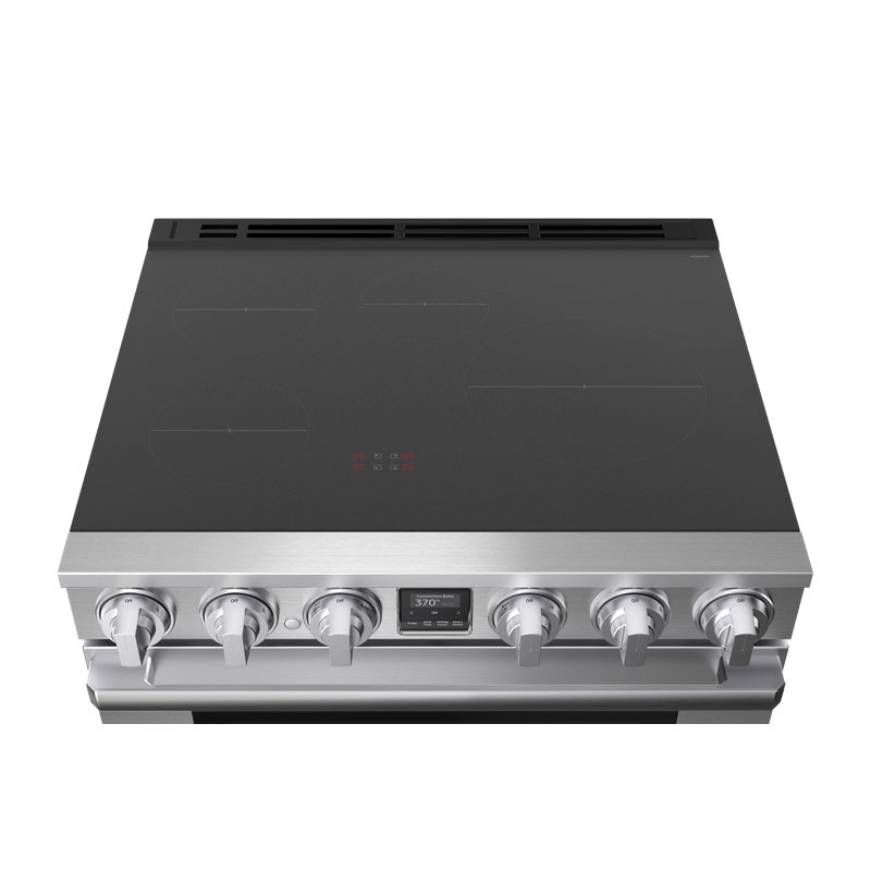 30" Pro-Range 4 Burners, Transitional, Silver, NG/LP, Induction