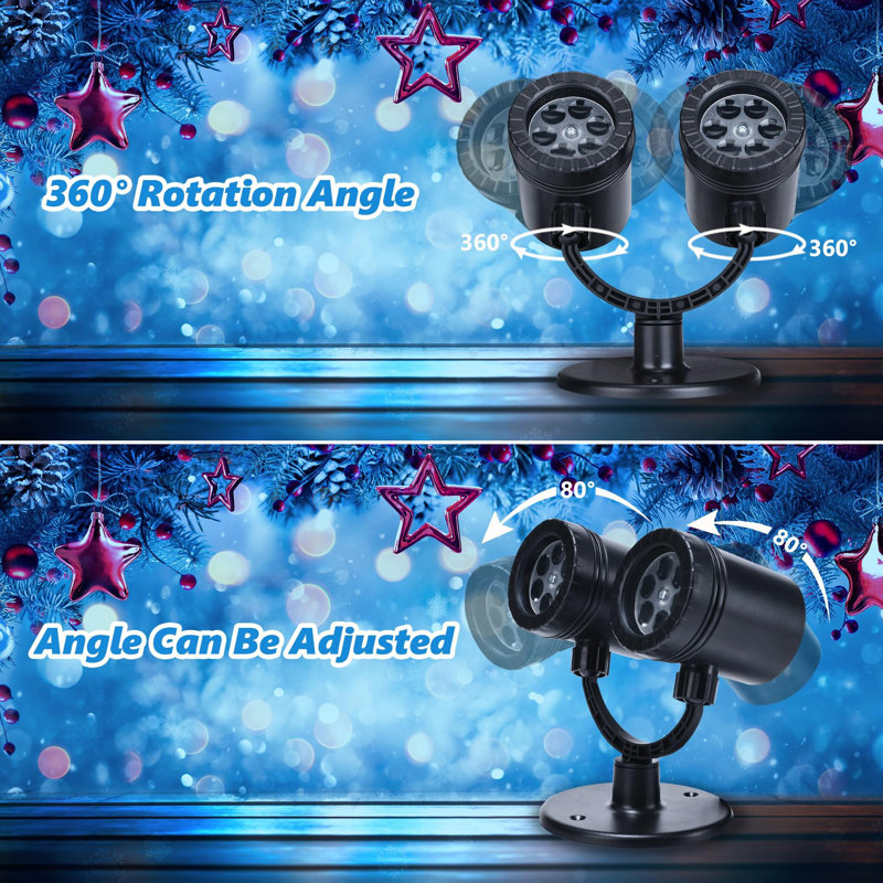 Double Head Dynamic Christmas Projector with Timer