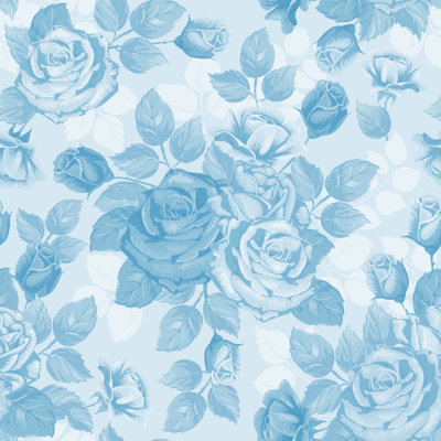 Vintage Floral Pattern 1 Piece Wrapped Canvas Wall Art