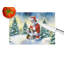 Planche à découper en verre Sheltie and Santa Claus