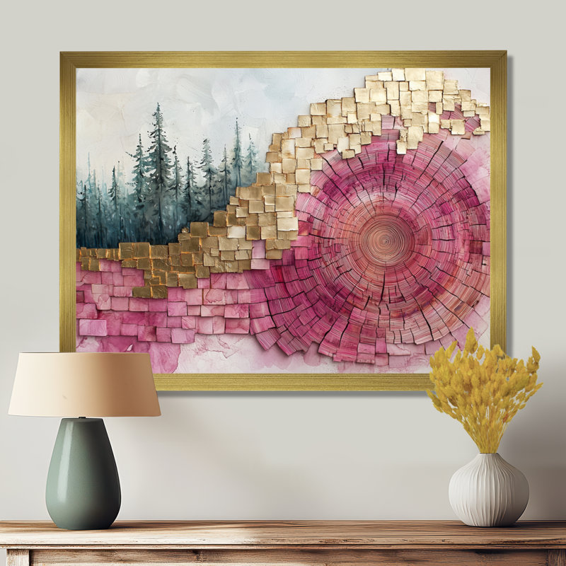 Genovieve - Landscapes Large Wall Art, H 16 po x l 32 po, Picture Framed, Doré