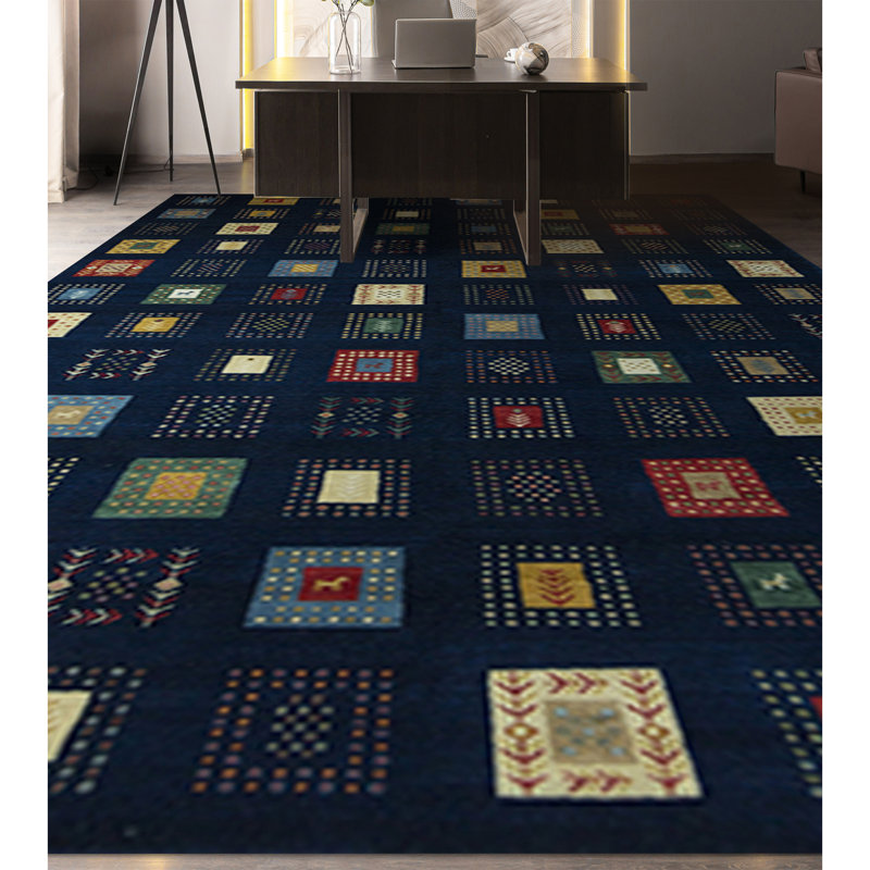 Hand Woven Wool Abstract Area Rug