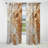 Abstract Curtain Panel, White Gold Fluid Pattern Blackout Decor - White And Gold Champagne Flow II-659408580