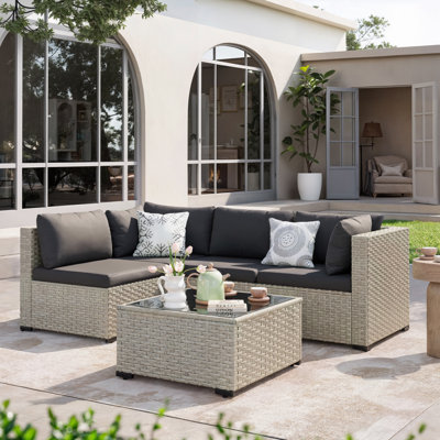 5 Pieces Patio Conversation Set