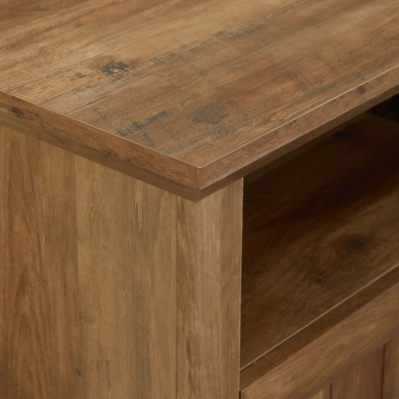 Trombly Unfinished Corner TV Stand for TVs up to 50", Reclaimed Barnwood