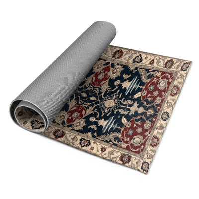 Tapis d'intérieur et d'extérieur noir Persian