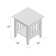 Jarrah Solid Wood End Table and Built-In Outlets