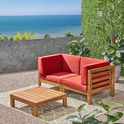 3-Piece LOVE SEAT SET WITH COFFEE TABLE