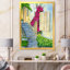 Escalier sur la façade d'une vieille maison - Peinture sur toile