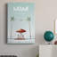 «Illustrated Miami Beach II», impression sur toile tendue-699255628