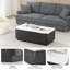 Coffee Table, Stone‑Effect Marble Top with Hidden Storage-1390333306