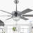 65 Inch Gorgeous Crystal Ceiling Fan With Lights And Remote, Modern 6 Speeds DC Motor Reversible Ceiling Fan For Bedroom-105767746