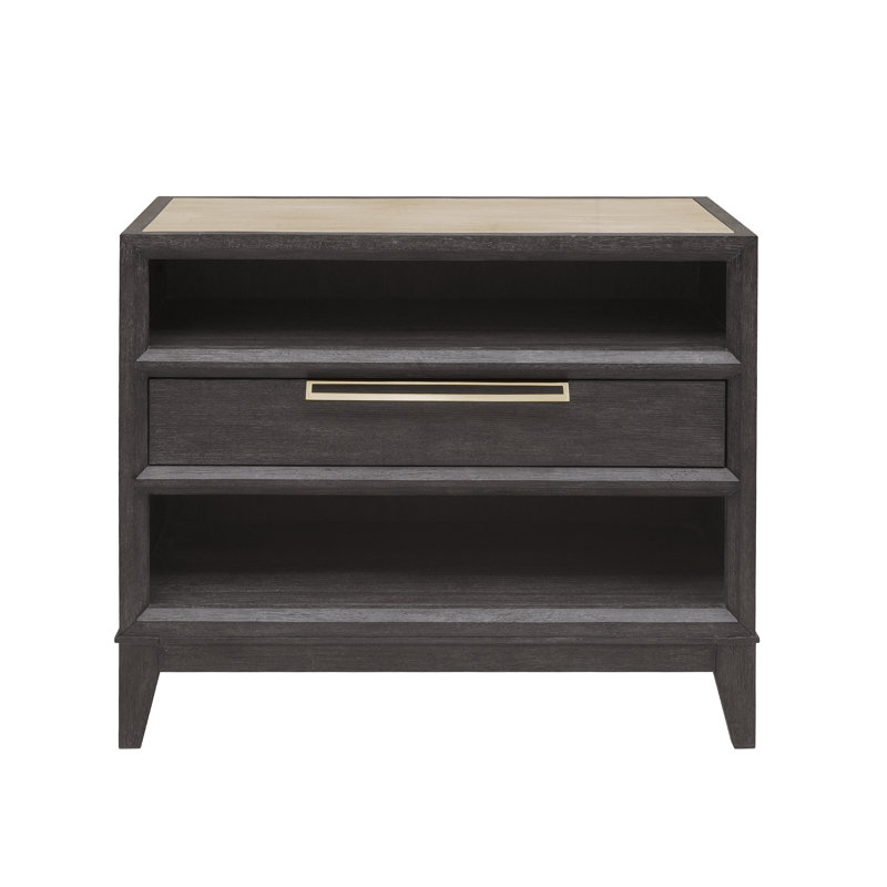 Quincy Brown Stone-Top Bachelor's Chest with Drawer