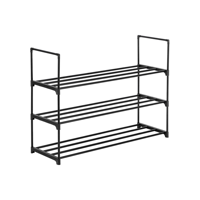 Shoe Rack, 4, Black, 84.5cm H x 90.42cm W x 30.48cm D