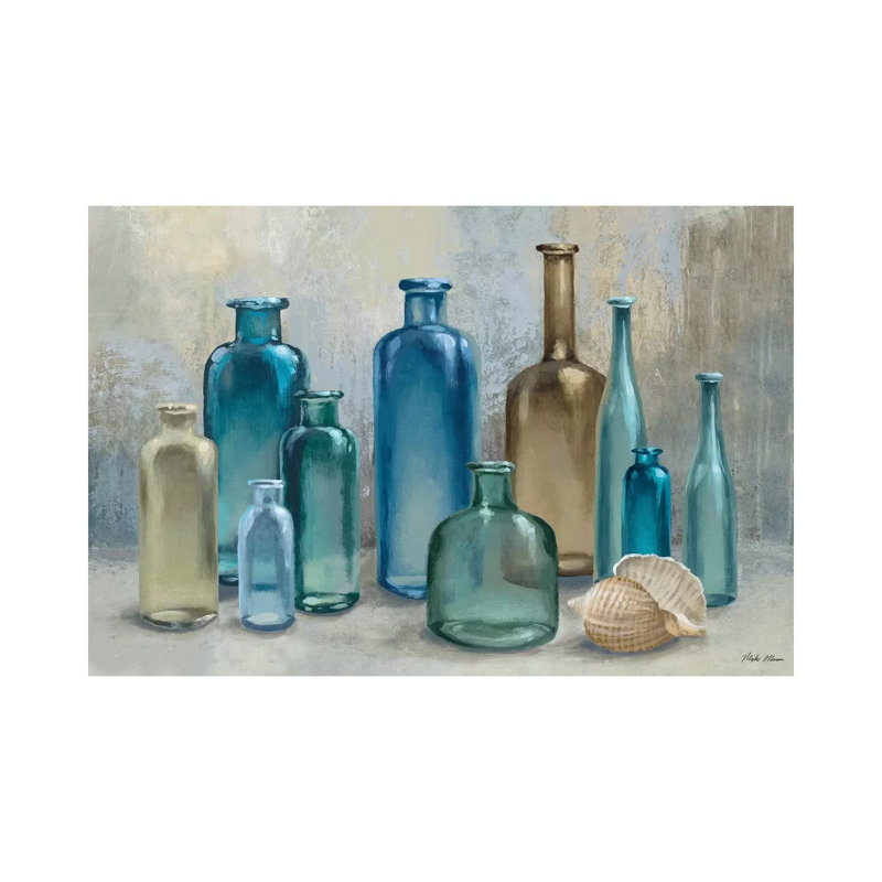 Glass Bottles by Michael Marcon - Wrapped Canvas Print, 20.32 cm H x 30.48 cm W