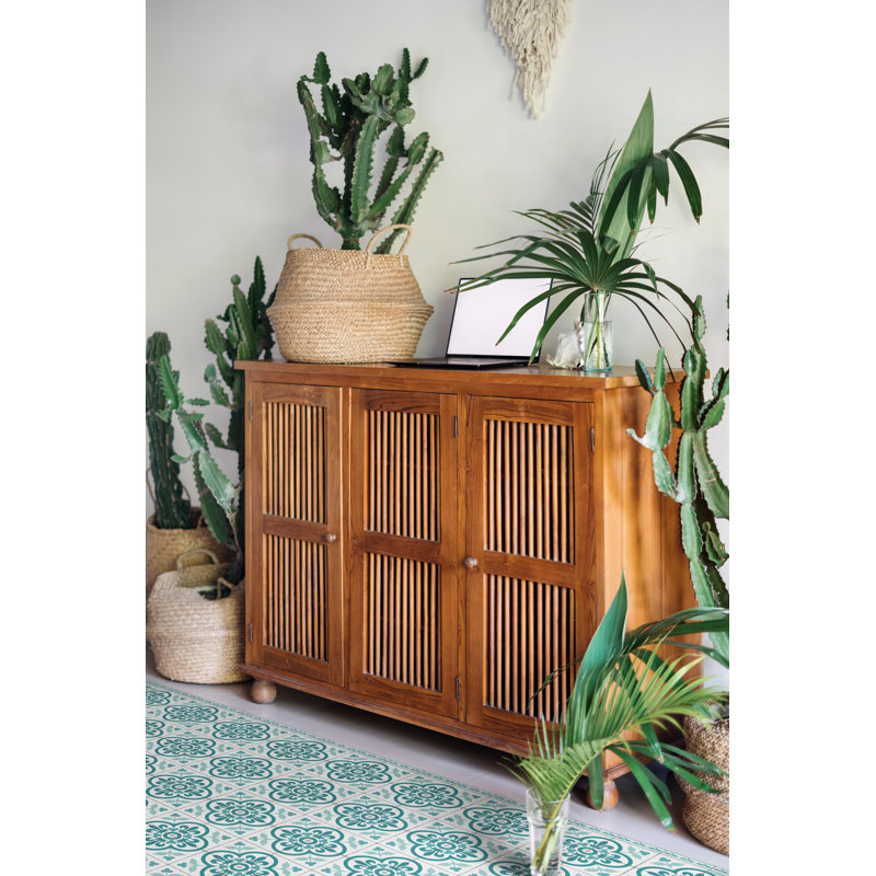 Santos Brown Easy to Clean Vinyl Mat, Rectangle 2' x 3'