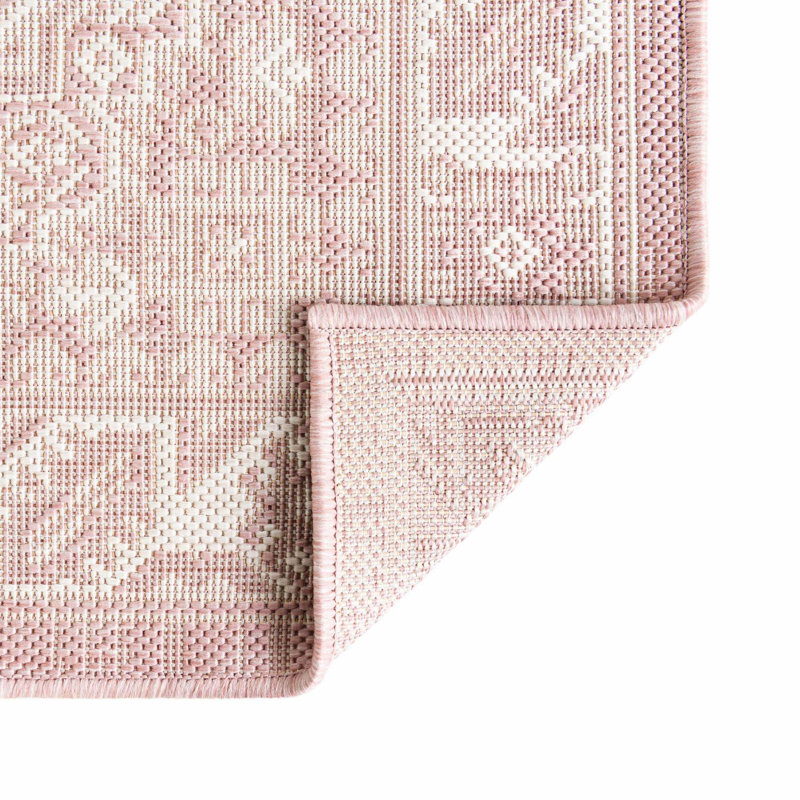 Tapis rose d'intérieur / extérieur Danera, Rectangle de 10 pi x 14 pi