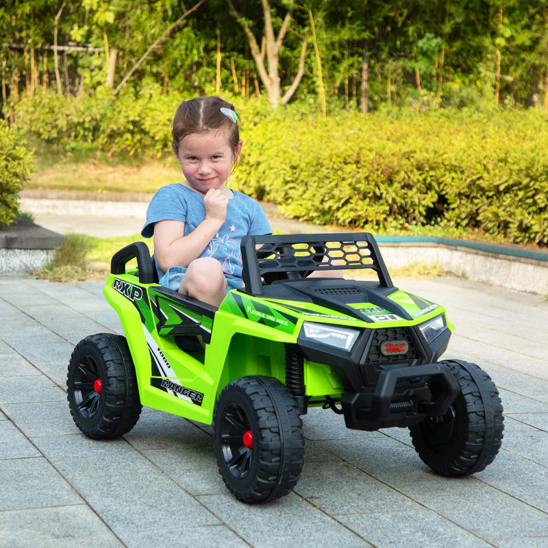 Green 12V Kids Electric Dune Buggy with LED Lights
