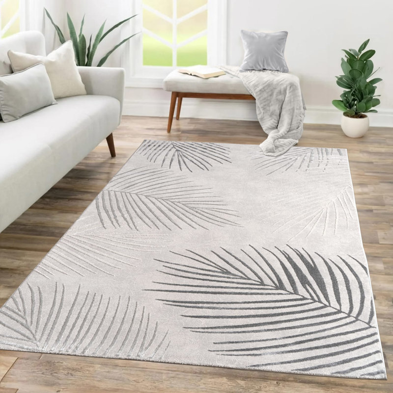 Aatiqah Machine Woven Palm Leaf Area Rug, Rectangle 7'11" x 11'2"