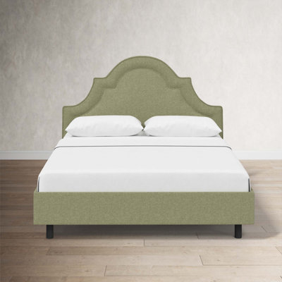 Knipe Upholstered Unfinished Scalloped Bed