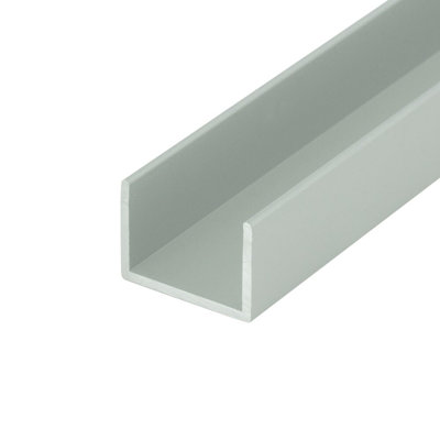 Caniveau en U en aluminium satiné 3/4 "Outu Alu560-S de 72 pouces de long (paquet de 18 pièces, 108 pieds)