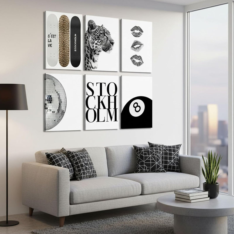 6 Piece Wrapped Canvas Print