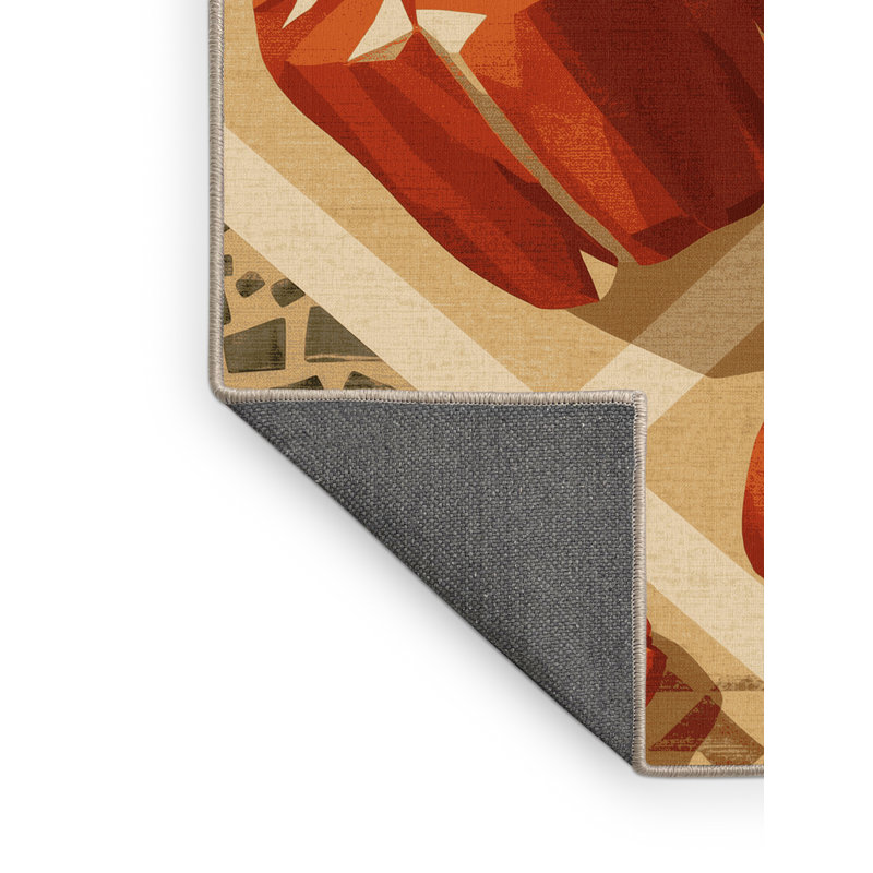 Tapis moelleux moelleux à motif géométrique d'inspiration mondiale Adama, 7 x 9