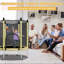 Trampoline pour enfants de 48 po avec enclos et panier de basketball pour enfant Summij-131640514
