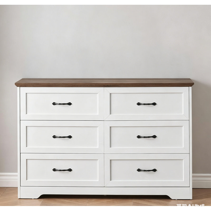 5/6 Drawers Dresser for Bedroom,Chest of Drawers with Wide Metal Handle,Farmhouse Modern Wooden Tall Dresser,Natural Texture,Storage Organizer Dresser for Bedroom,Living Room,Kids Room