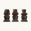 Lily's Living 8.2" H Brown Bluestone Wise Monkeys Statue (Set Of 3), Home Décor Collectible-1470874708-1470874711