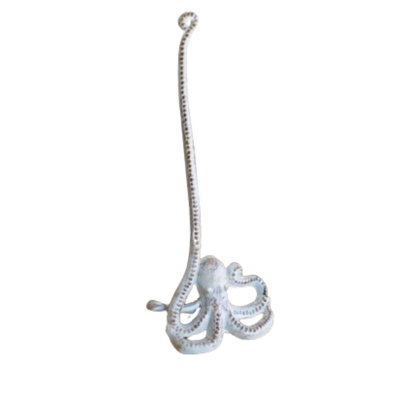  Porte-essuie-tout en fonte en fonte - 18 po de hauteur décorative gris rustique