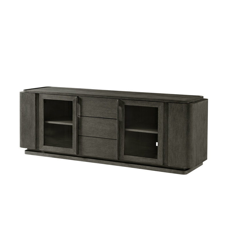 Repose Media Console, Charcoal Oak