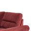 Canapé modulaire réversible en velours rouge avec coussins, méridienne et têtes de clou Paprika-785071229