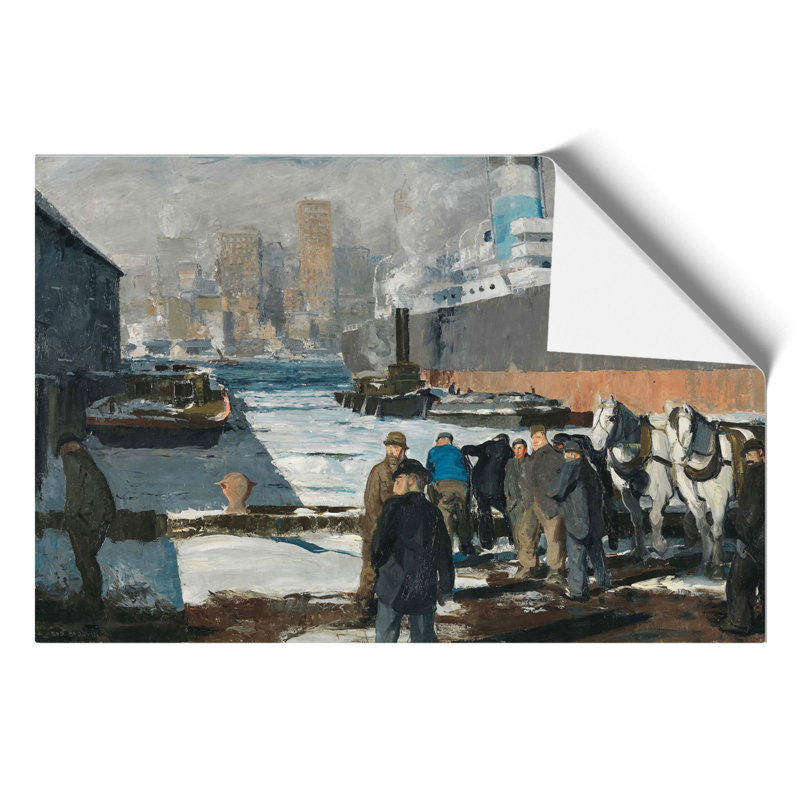 Men Of The Docks by George Bellows - No Frame Painting, 30cm H x 42cm W x 0.1cm D