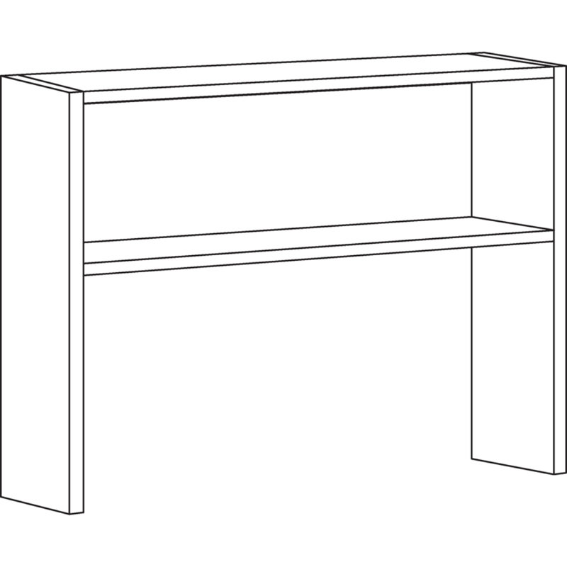 Black Steel Modular Stack-On Desk Hutch