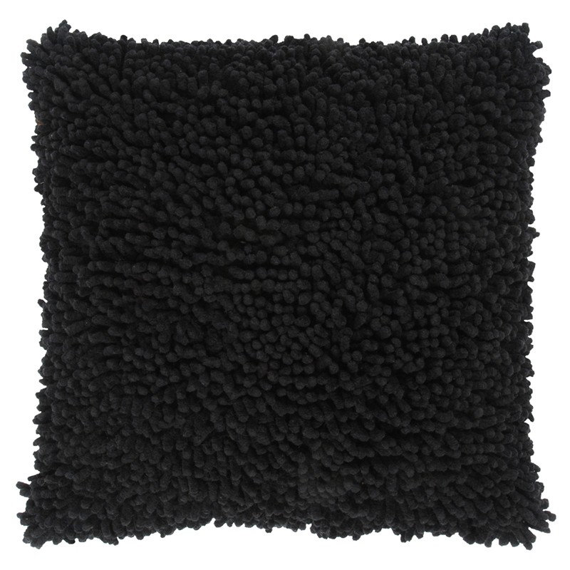  Cotton 18" Throw Pillow, Cotton, Black