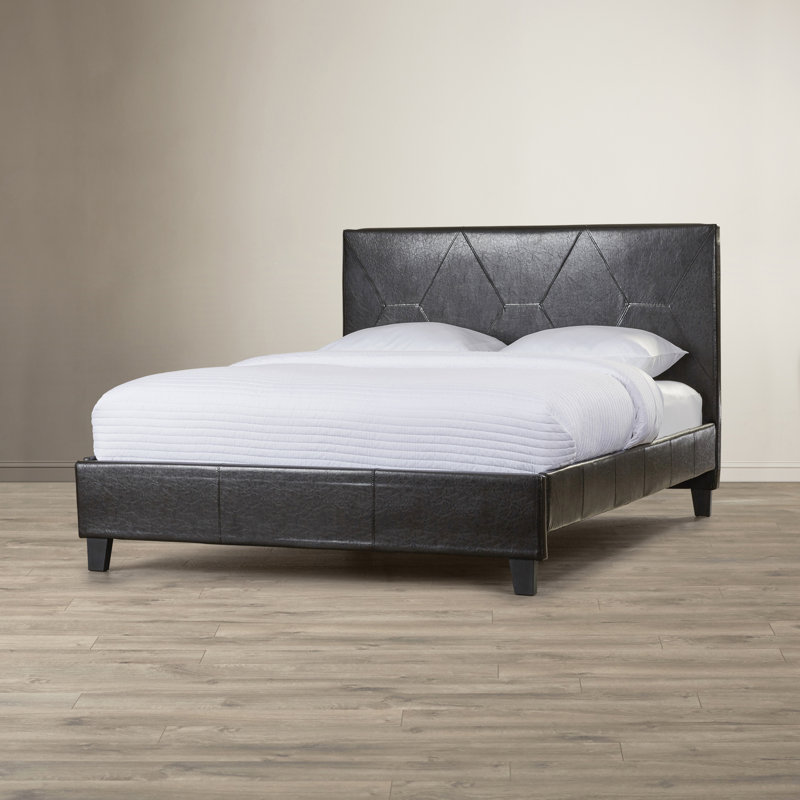 Platform Bed With Panel Headboard, Full