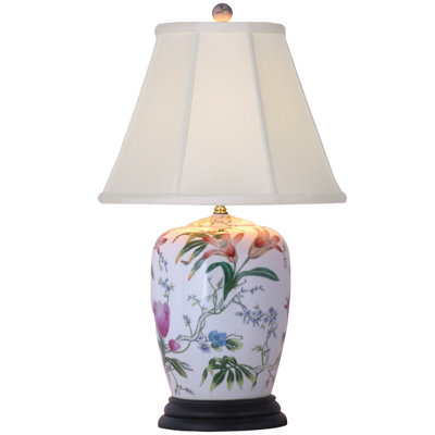 Porcelain Lily 25" Table Lamp