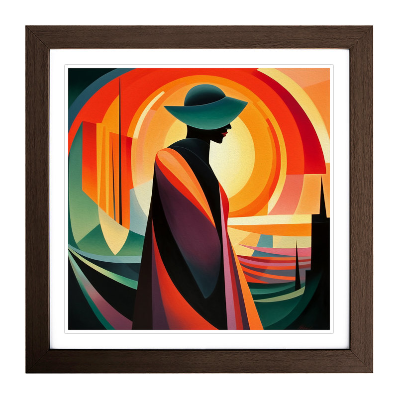 Single Picture Frame Print on Wood, Walnut