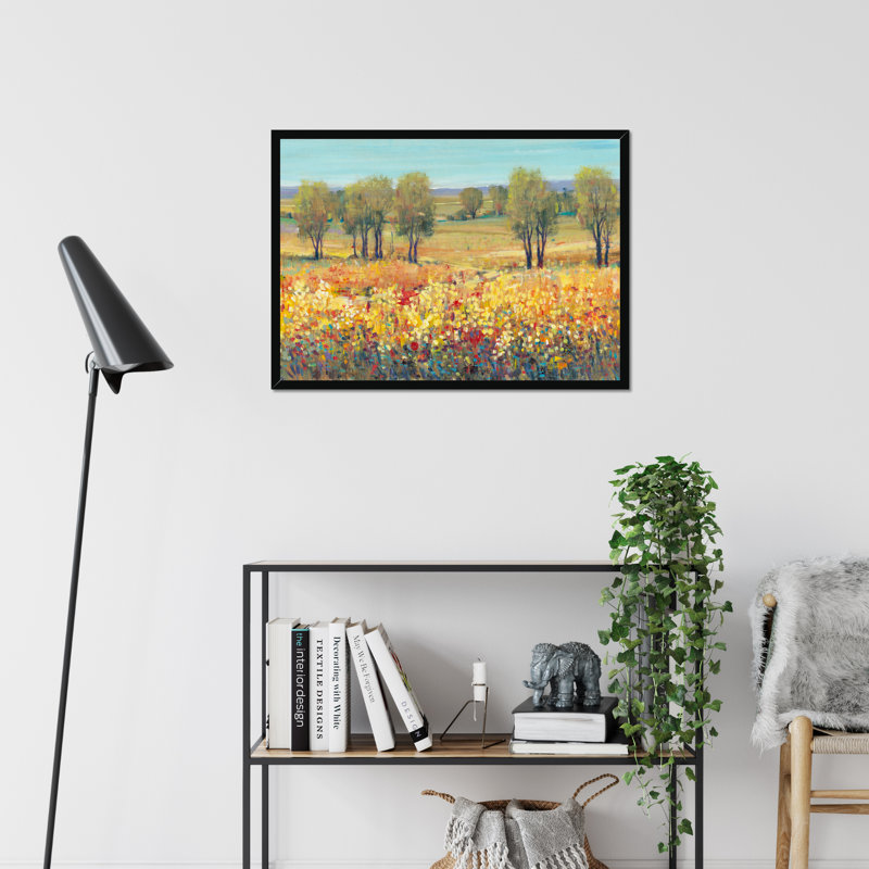 Golden Fields I by Timothy O' Toole - Painting, Black Framed Paper Print, 34cm H x 50cm W