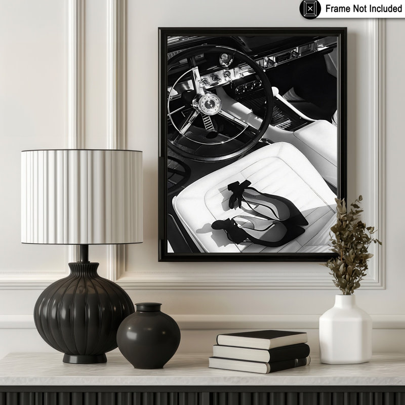 Talons hauts sur le siège du conducteur, Unframed, Poster, 12"H x 16"W
