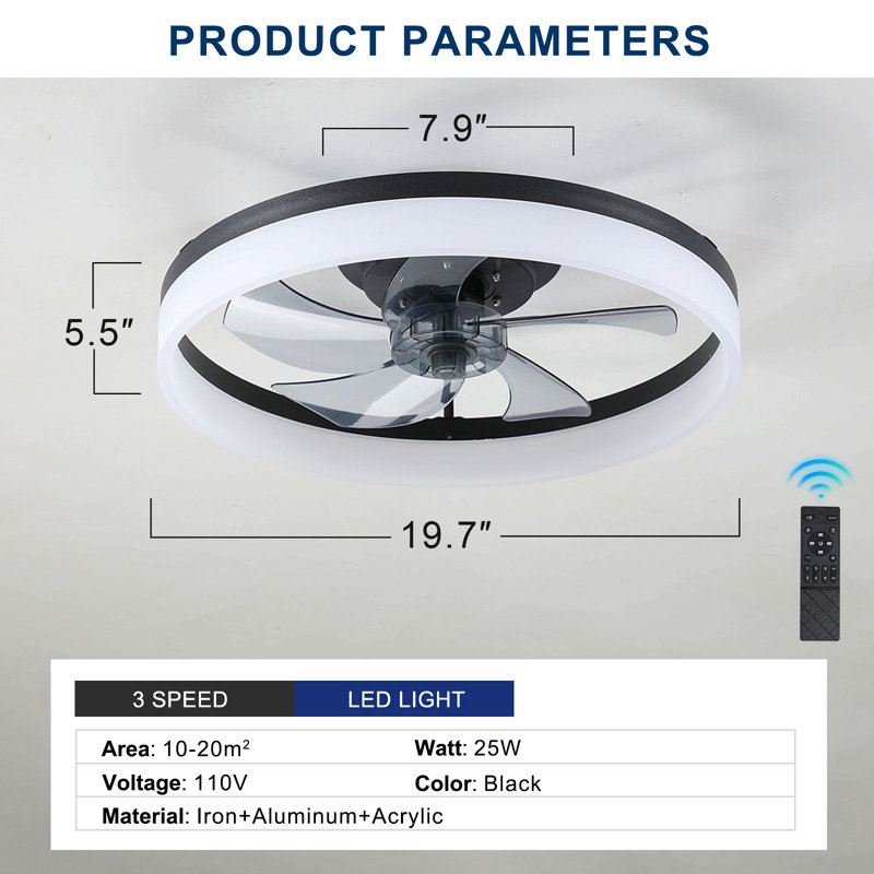 Ceiling Fan With Lights Dimmable Led