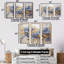 «Blue and Gold Exquisit Violets I - Violets», ensemble de reproduction d'art mural-107769022-107769023