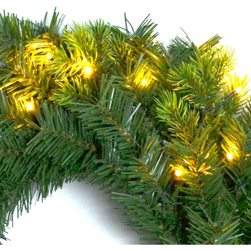 Faux Lighted PVC 21.65cm Christmas Wreath