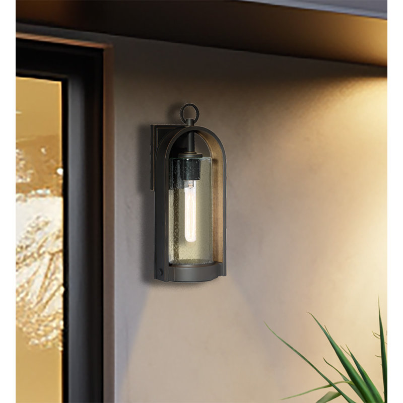 Lanterne murale d'extérieur en bronze huilé / or 13,5 po Mauldin, H 16,5 po x l 6,75 po x P 6,75 po