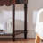 Brown Solid wood Half-circle Console Table-332247319