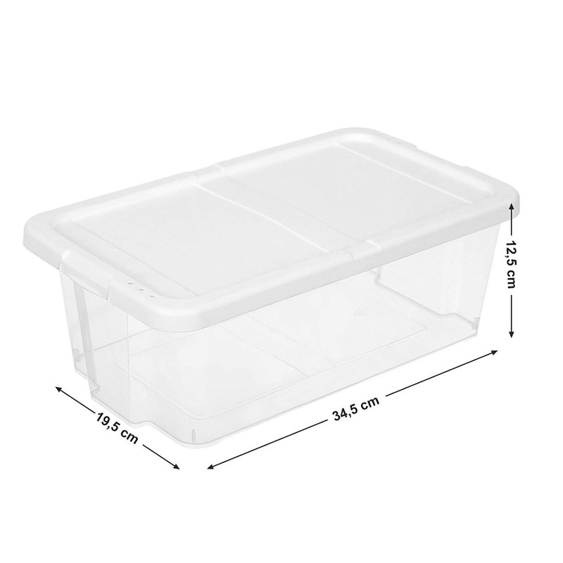 Stackable Shoe Storage Box, White